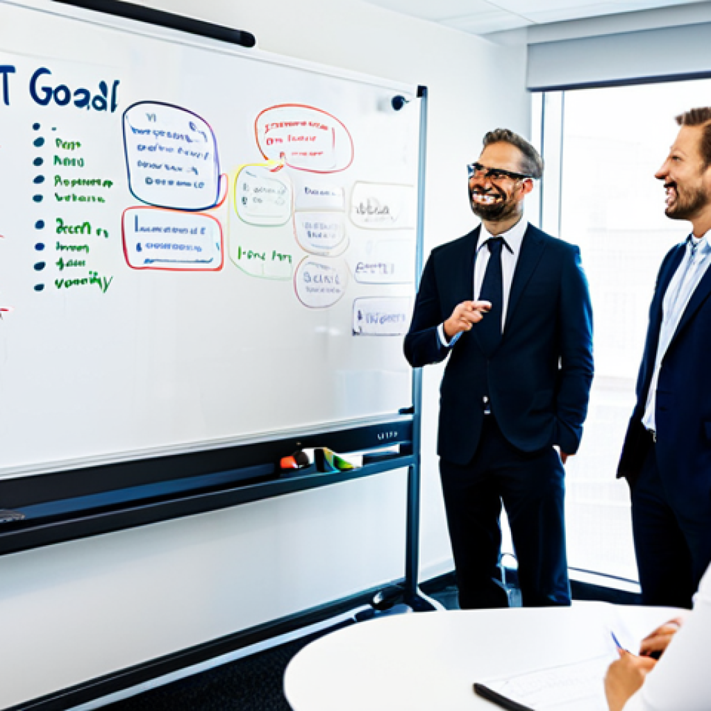 **

"A diverse group of professionals collaborating in a brightly lit meeting room, brainstorming program objectives using SMART goals. Whiteboard with "SMART" acronym visible. Participants are fully clothed in appropriate business attire. Safe for work, appropriate content, professional environment, perfect anatomy, correct proportions, natural pose, professional photography, high quality, family-friendly."

**