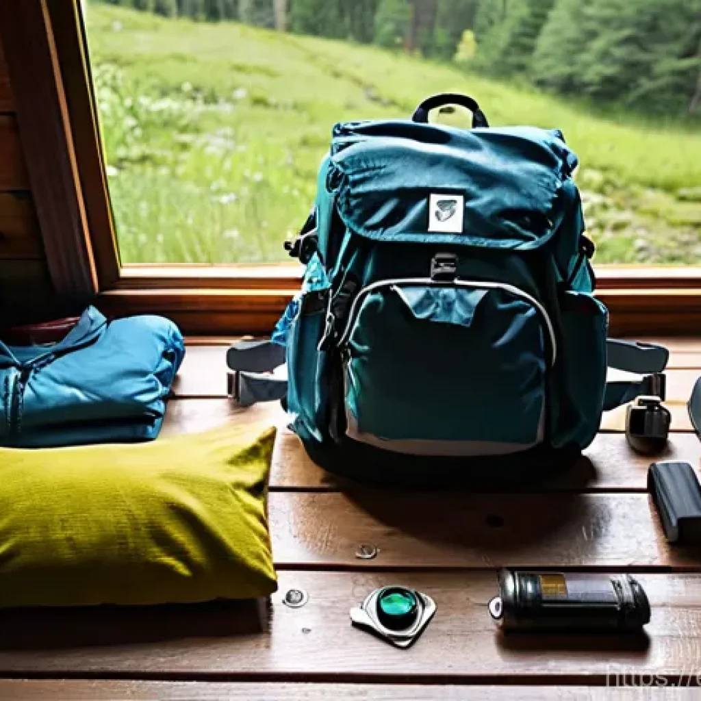 레크리에이션 활동 안전 관리 - **"Adventure Readiness: The Organized Backpacker"**
    A highly detailed, wide-angle shot of an adv...