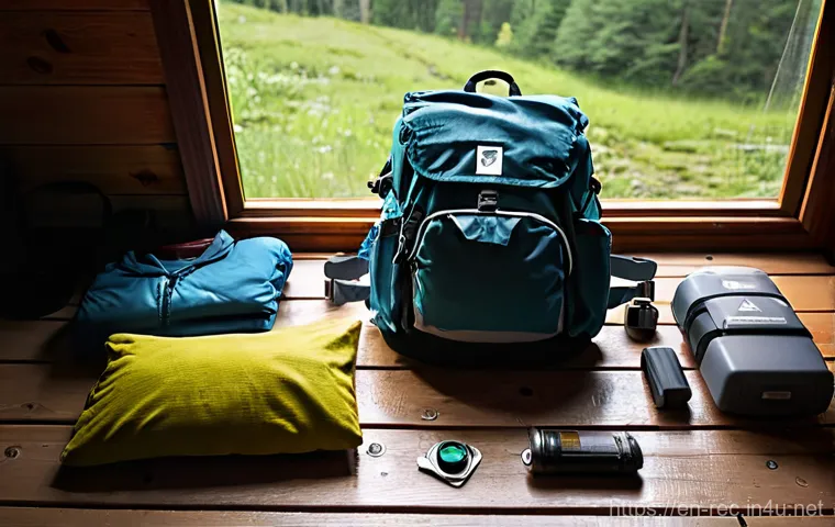 레크리에이션 활동 안전 관리 - **"Adventure Readiness: The Organized Backpacker"**
    A highly detailed, wide-angle shot of an adv...