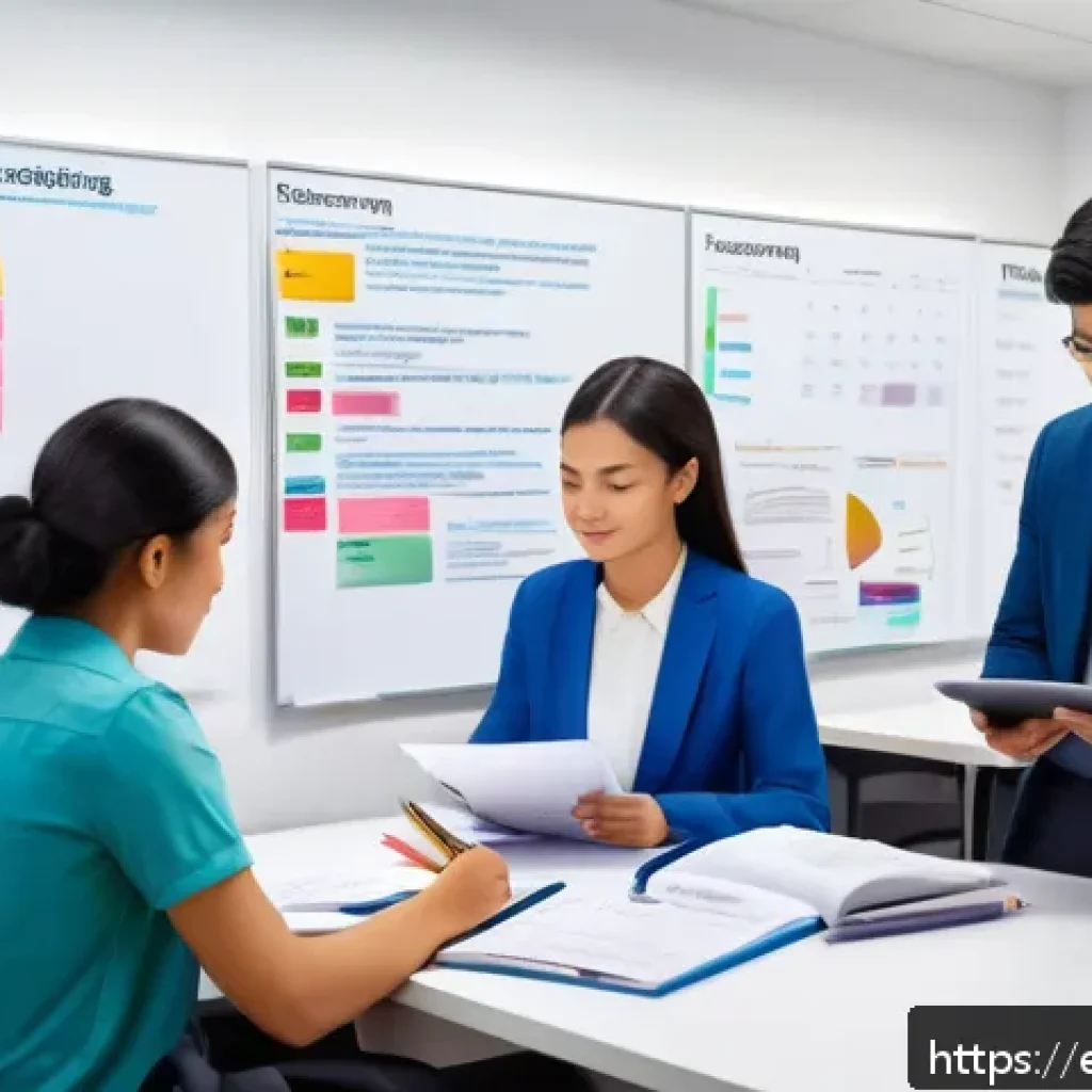 레크리에이션 자격시험 응시료 정보 - A detailed, realistic office scene showing a diverse group of professionals preparing for a certific...